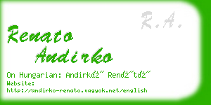 renato andirko business card